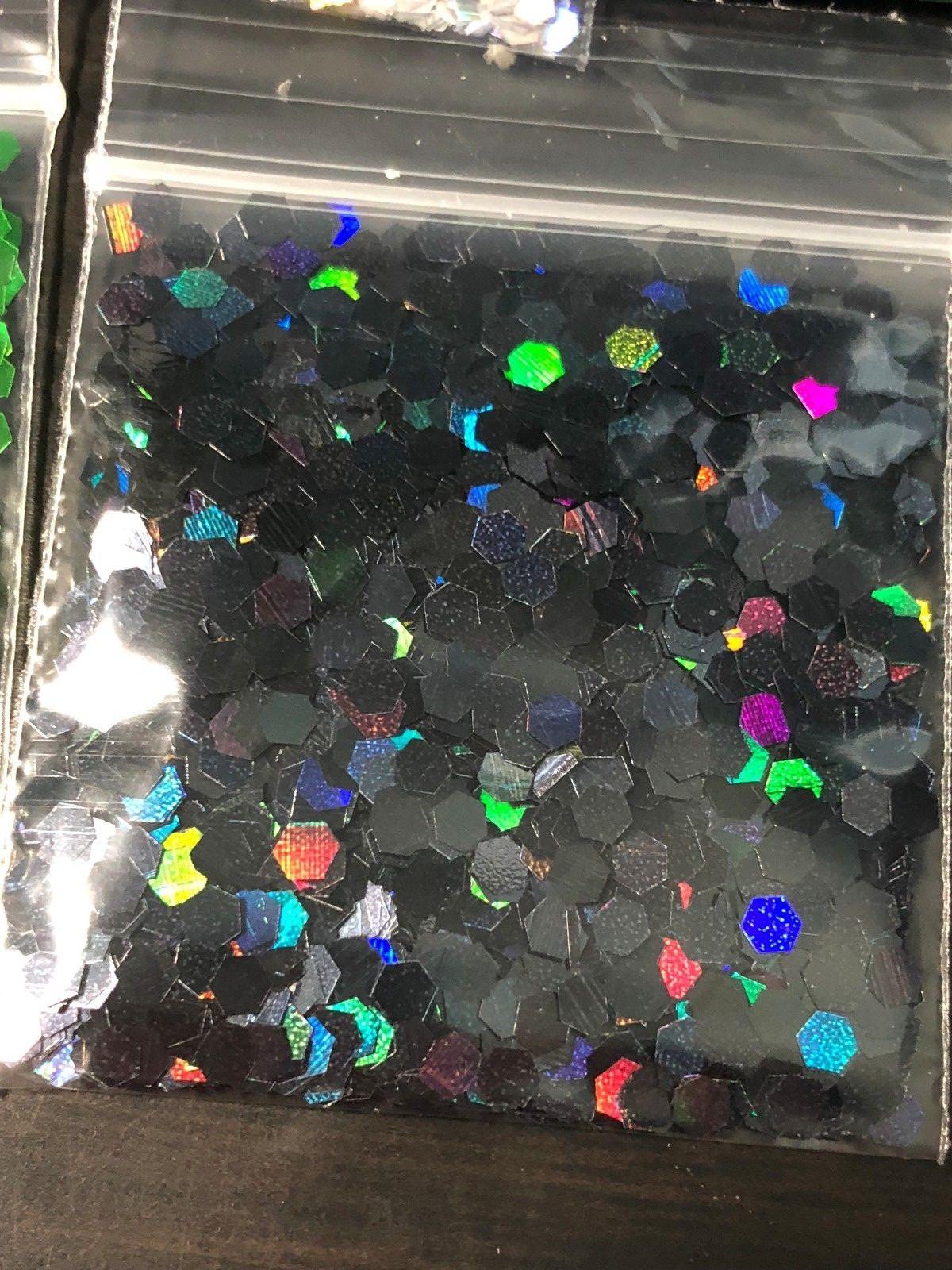 Solvent Resistant 3MM HEXGON Shape Holographic You Choose Color Nail US Seller