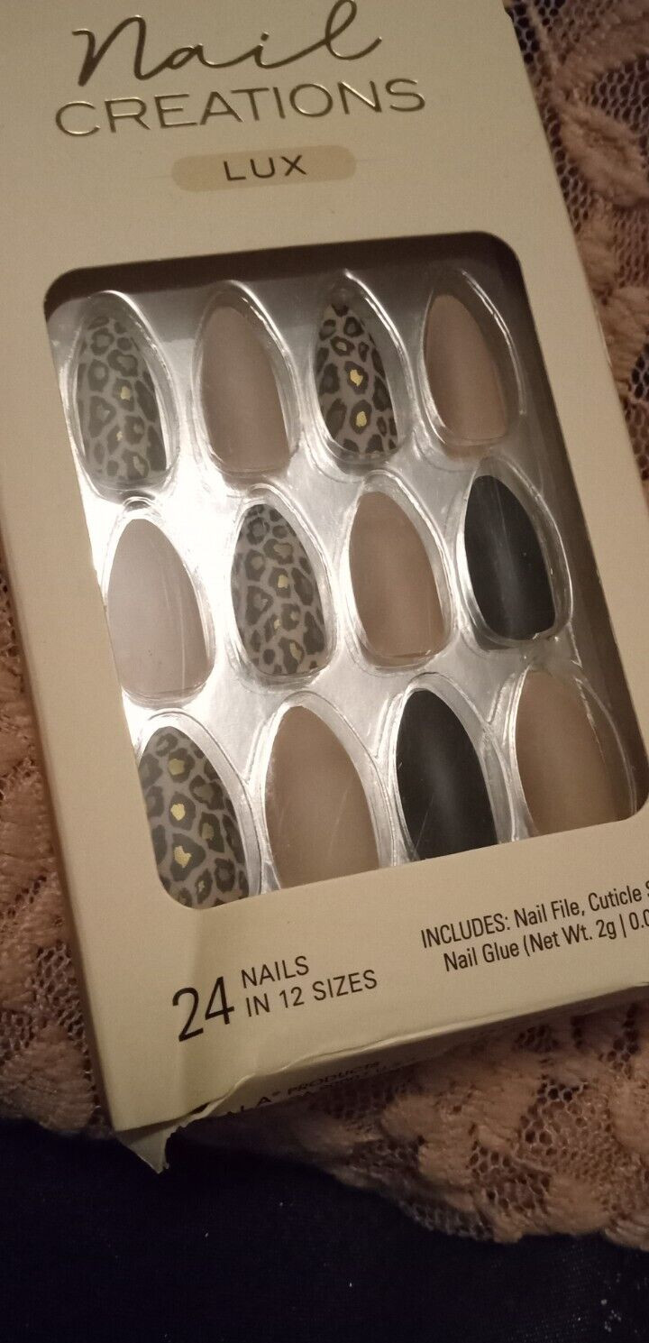 CALA *LEOPARD LUX* Stiletto Matte & Metallic Wild Print Press On Mani✨
