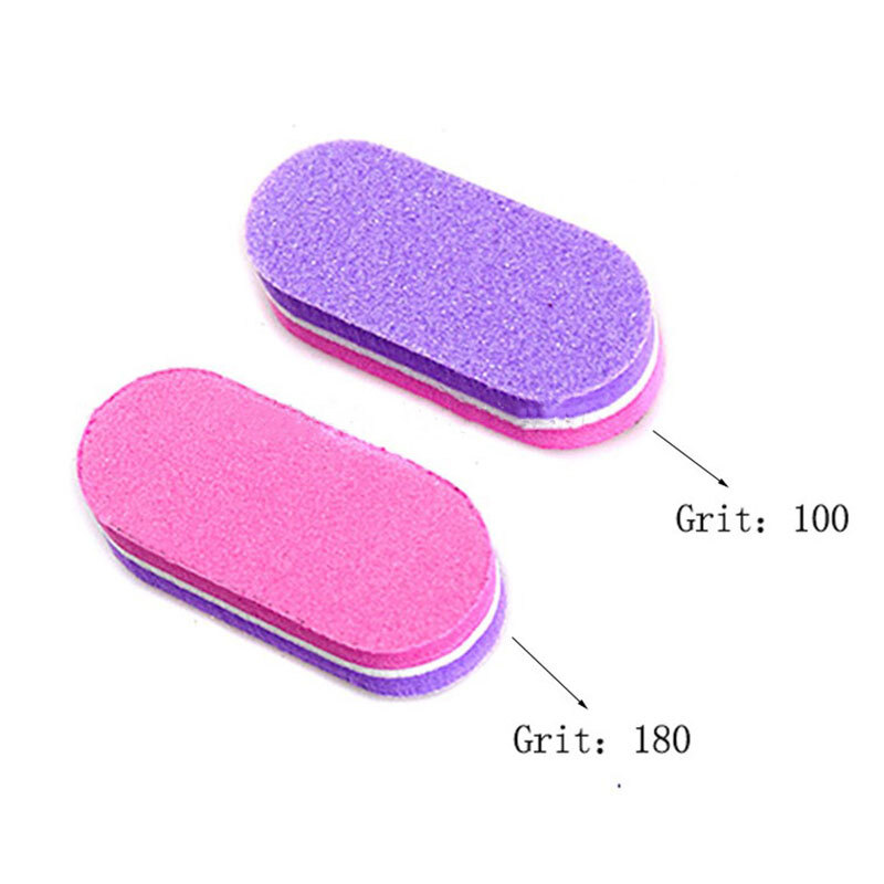 10Pcs Mini Nail Sponge Files Buffer Block Polishing Sanding Nail File Pedicure