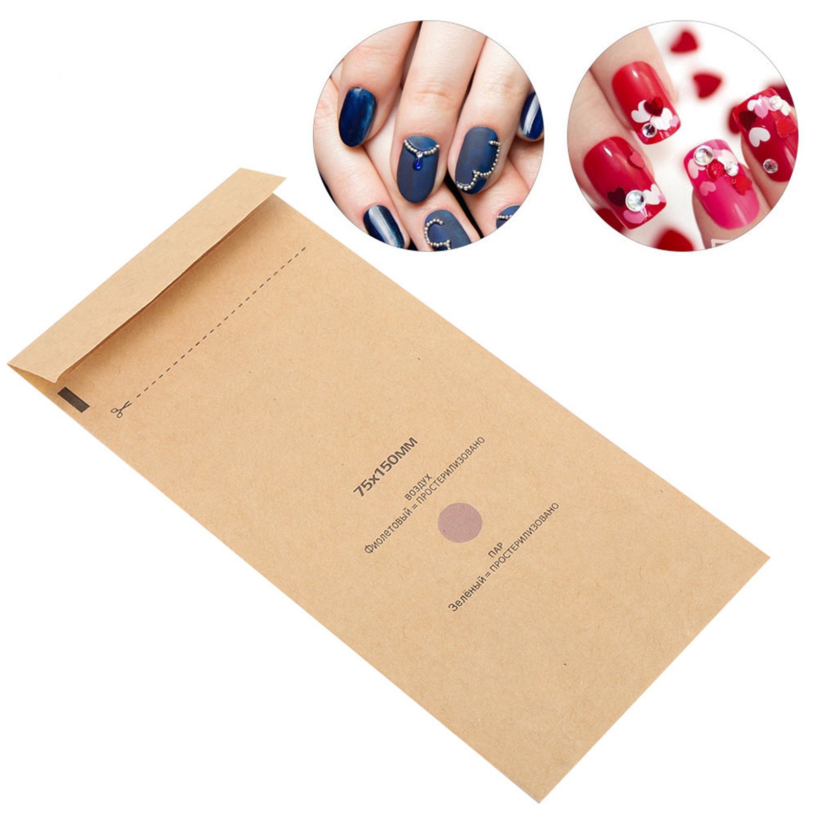 100Pcs Disinfection Pouch Safe And Lightweight For Nail Tools Easy To Use