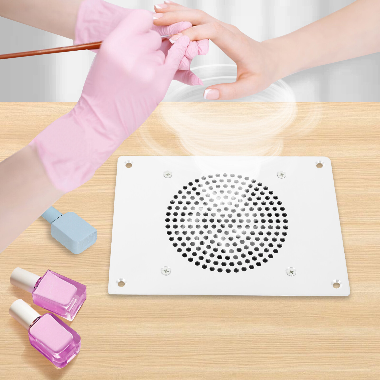 Nail Dust Collector, 110V 6W, 3650 RPM, 4.25 Inch Vacuum Surface, Embedded