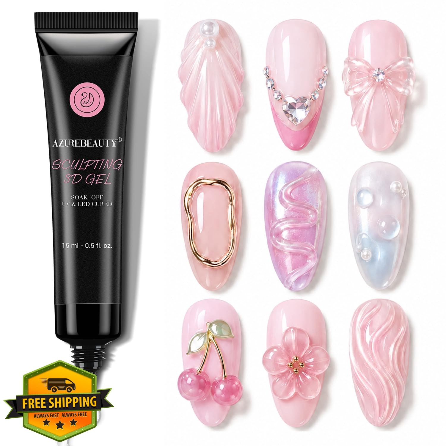 AZUREBEAUTY 3D Gel Nail Art Sculpting Molding Carving 15g
