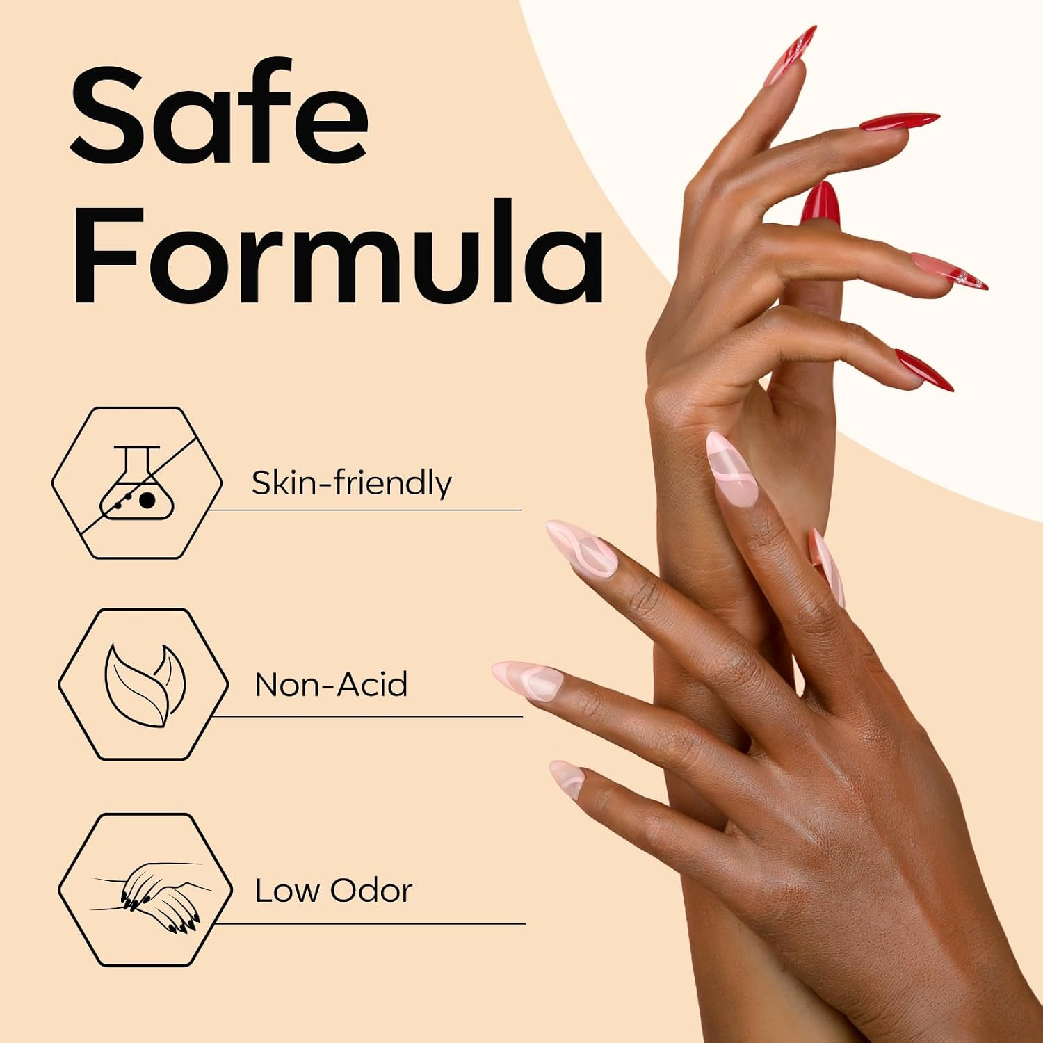 Nail Glue Gel with Top Coat and Prep Dehydrator 3 PCS 15Ml 9 in One Gel Glue Kit
