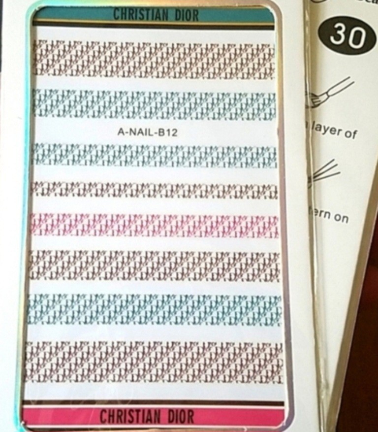 NWT NAIL ART DESIGN SELF-SEAL STICKERS TEAL & BURGUNDY CUSTOMIZABLE STRIPS N°30!