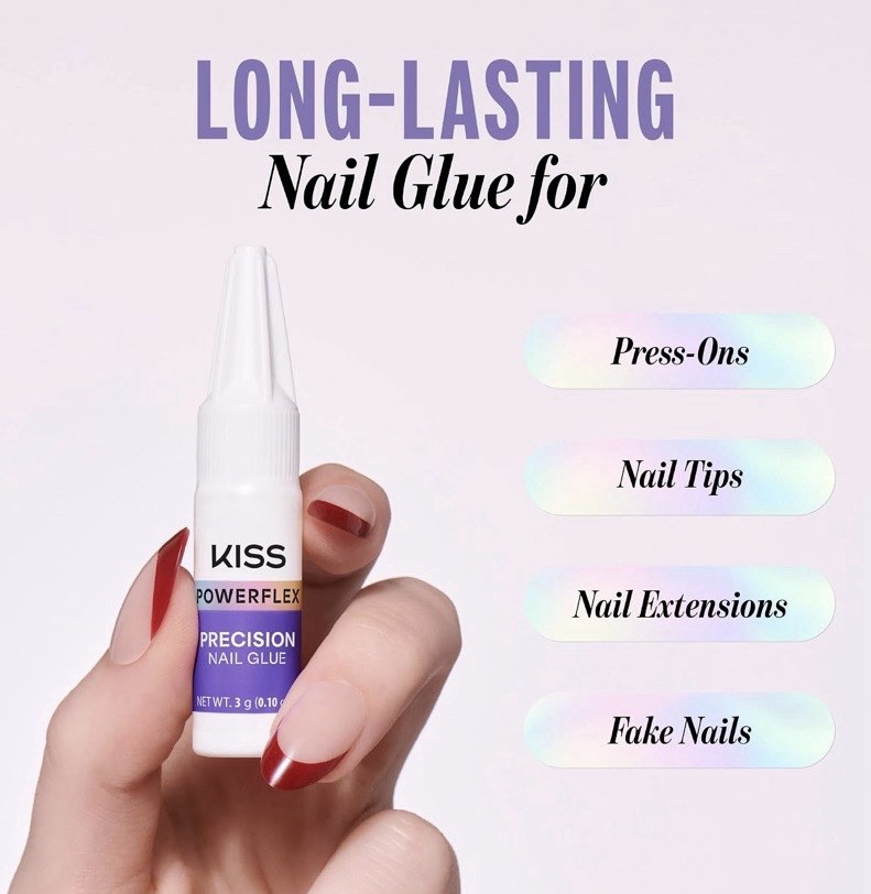 KISS PowerFlex Precision Nail Glue 3g Fast Drying Waterproof 62714 BGL311
