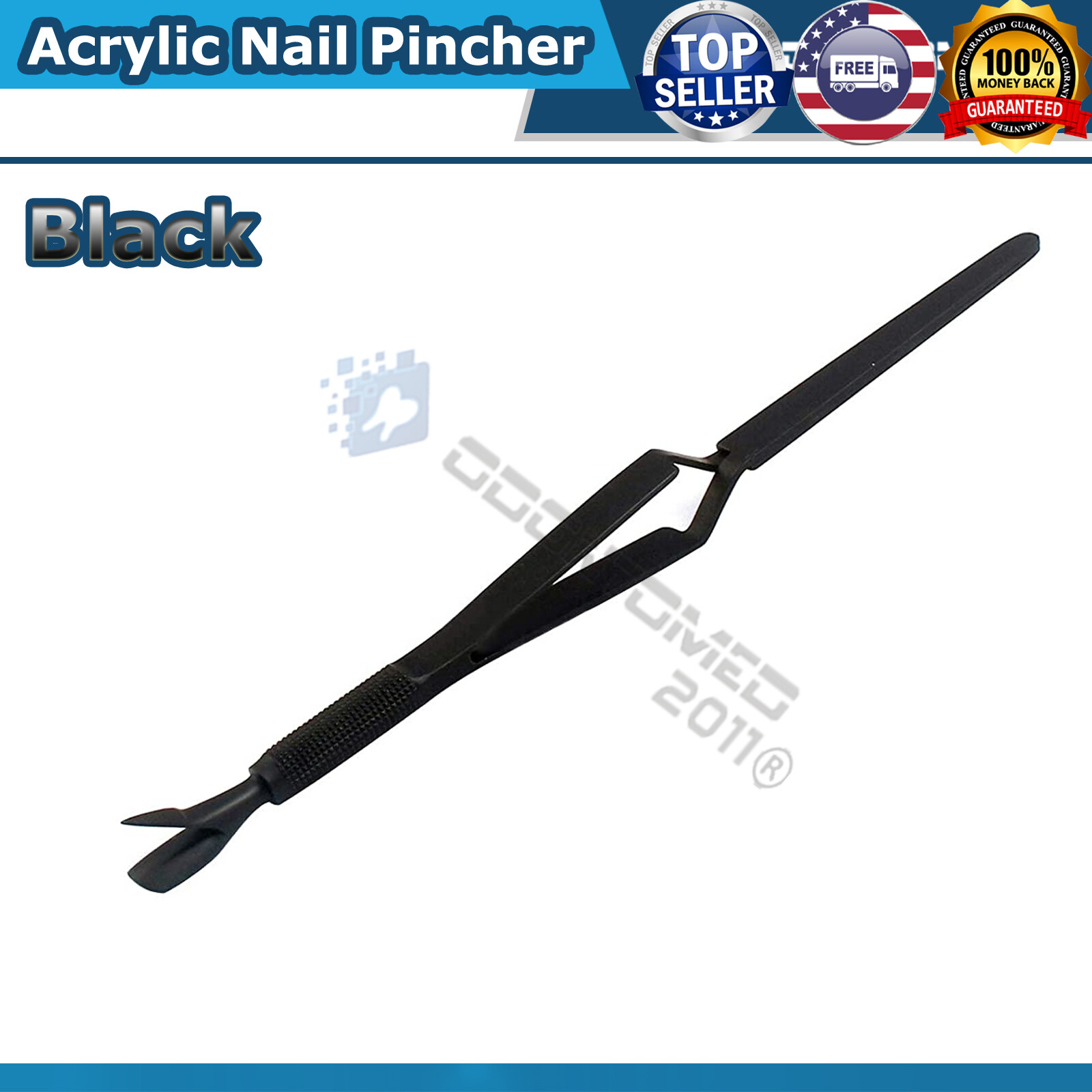 Acrylic Nail Pincher Cuticle Pusher Pinching Pinch Clamp Tool C Curve Tweezers