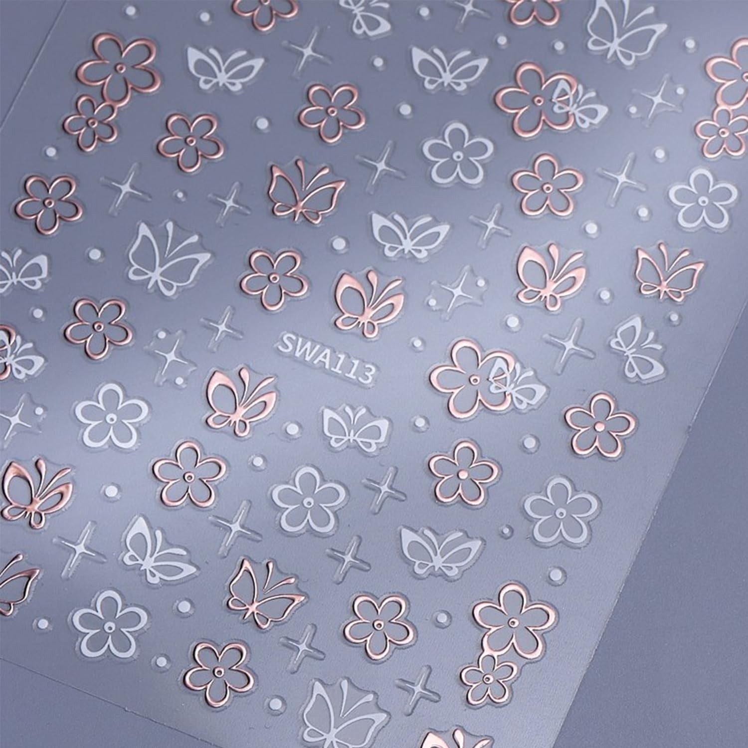 4 Sheets Flower Nail Stickers Spring Summer Floral Nail Decals 3D -Adhesive B…