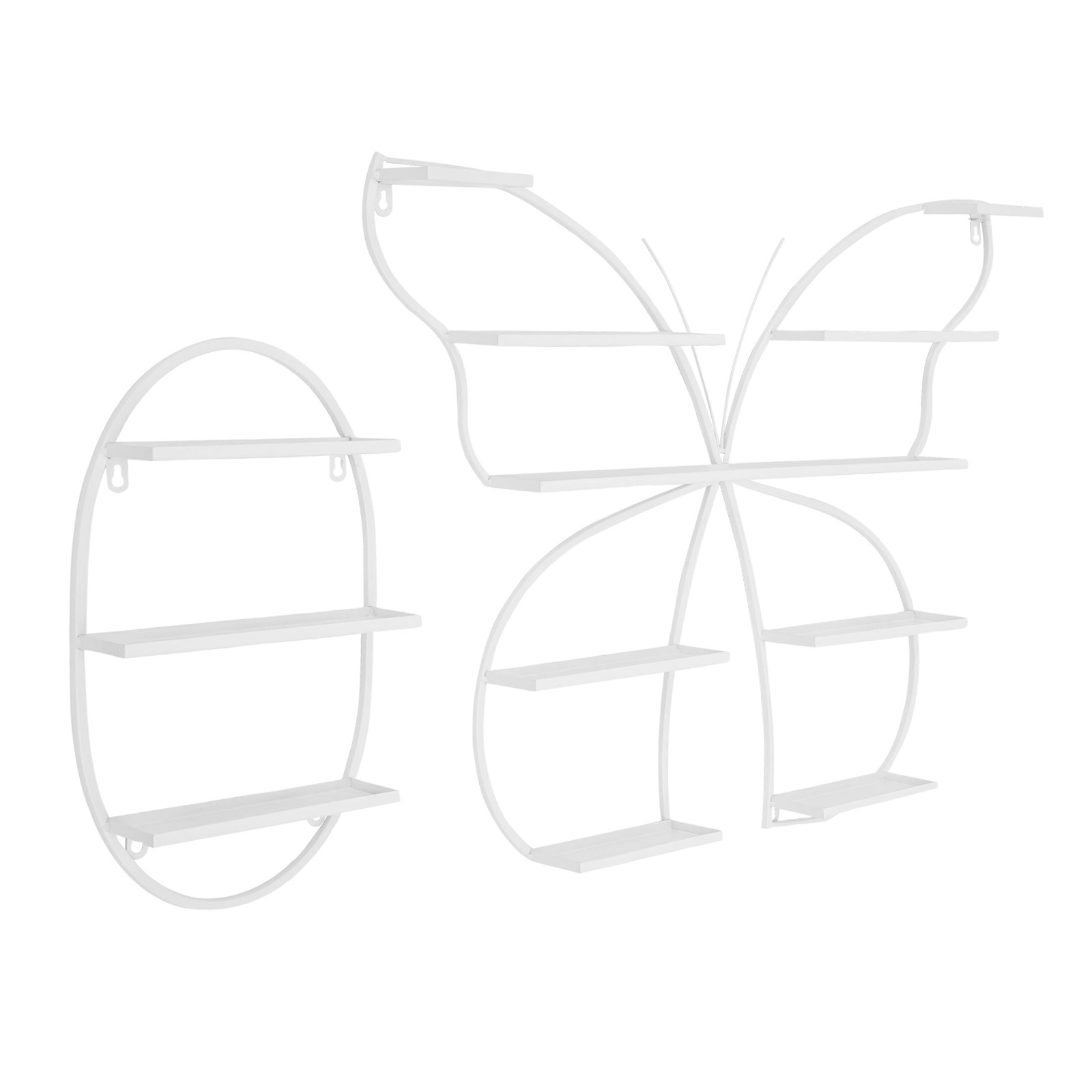5PCS Iron Butterfly Nail Polish Rack, Wall-mounted Nail Polish Storage Rack