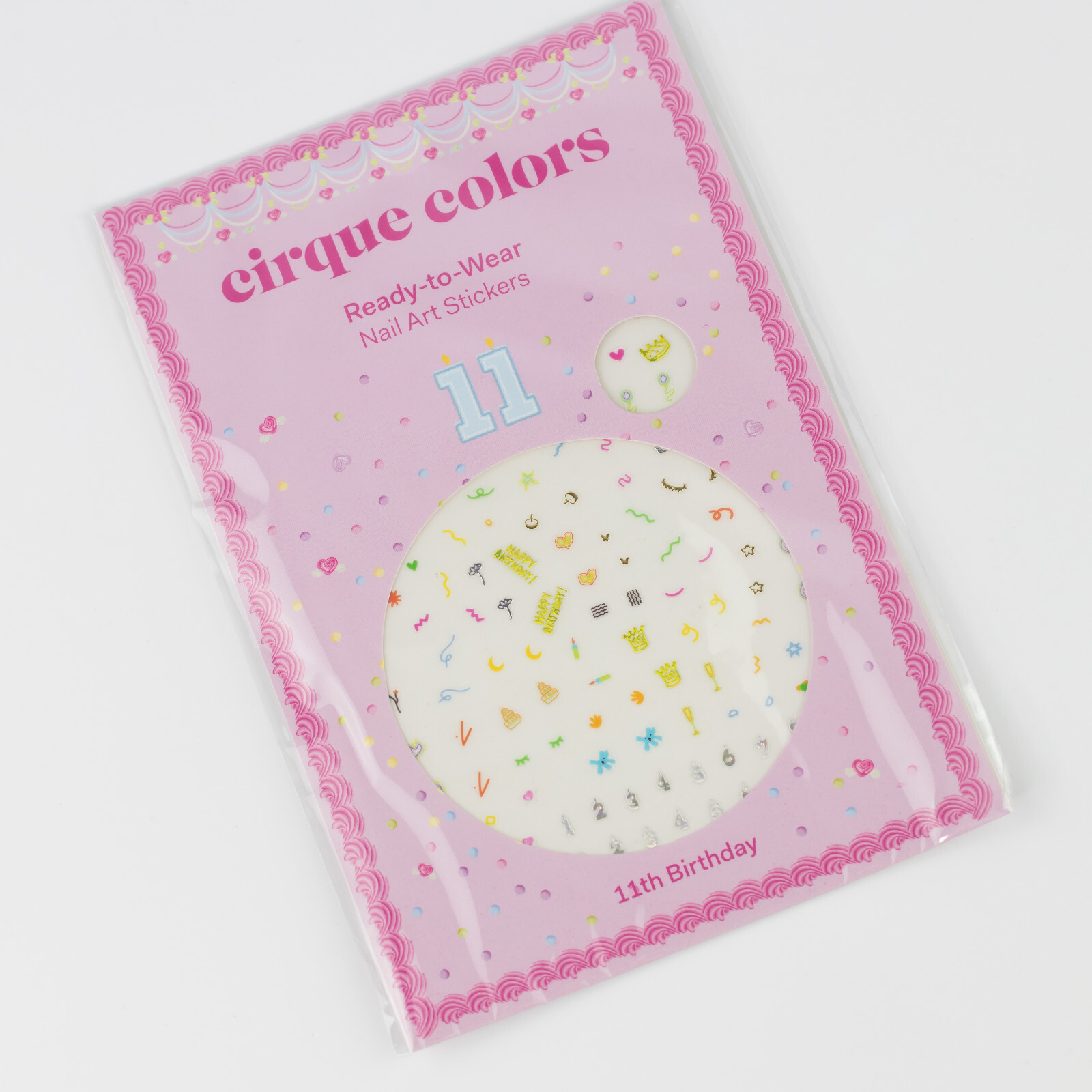 Cirque Colors 11th Birthday Ready-to-Wear Holo Nail Art Stickers LE NEW