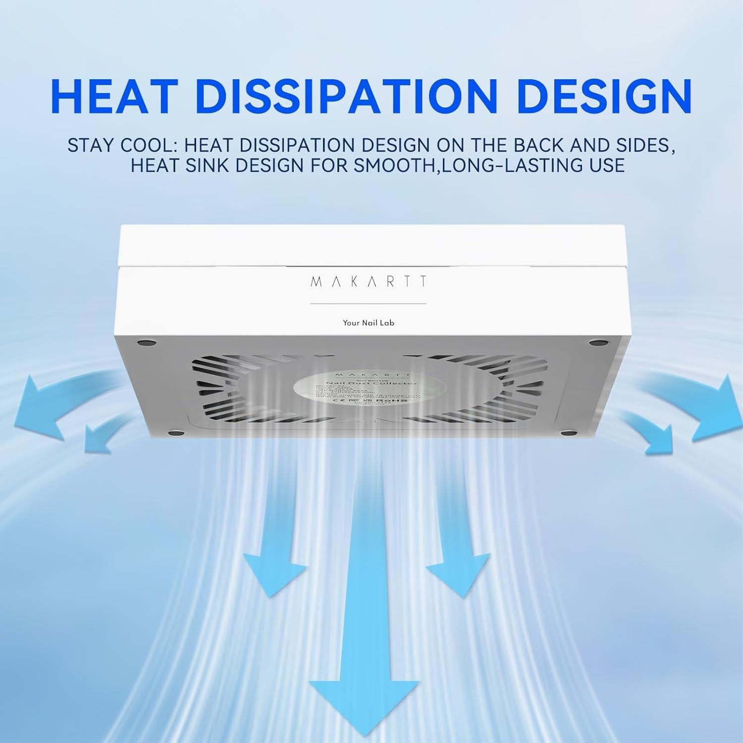 Ultra-Thin Nail Dust Collector – Quiet, Portable Dust Extractor for Salons