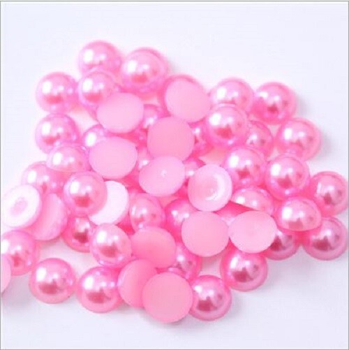 FLAT BACKED HALF PEARLS – ASSORTED SIZES AND COLOURS BEAD CRAFT