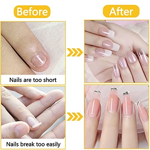 500 PCS Acrylic Nail Forms, Rectangle Polygel Nail Forms, Nails 500 Rectangle