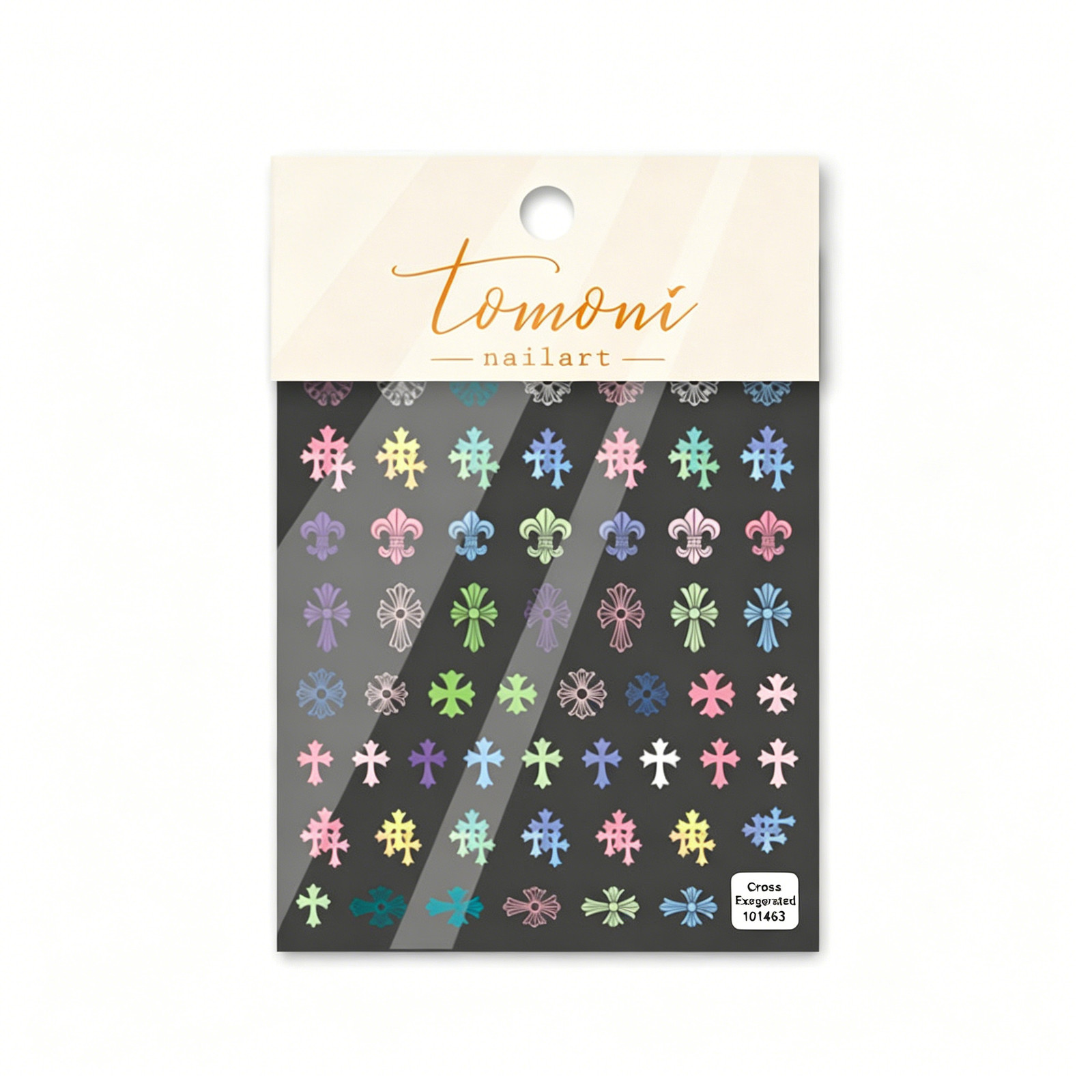 Embossed Nail Stickers Cross Retro 2026 New Gothic Dark Style Personalized Decal