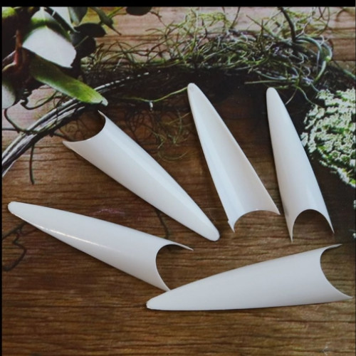 Curve Fake Nails Clear Natural Acrylic Artificial Nail Art Tips 500pcs