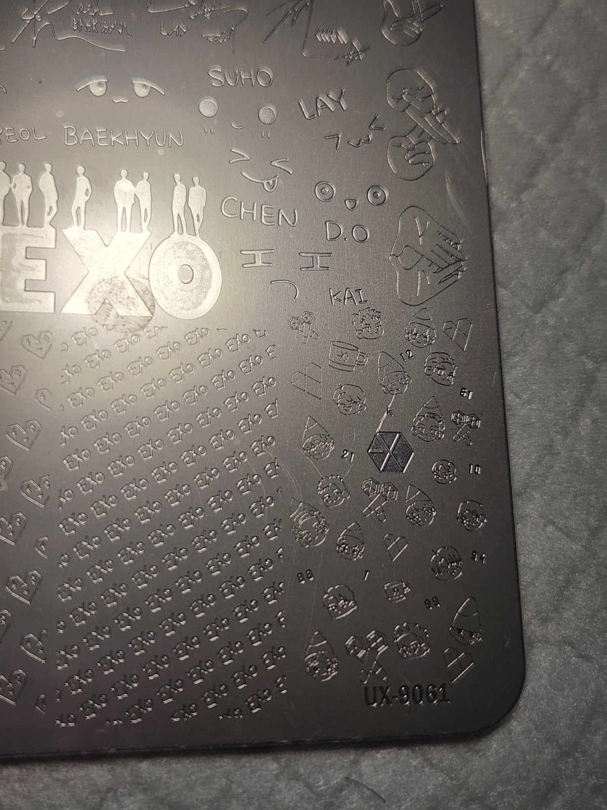 Nail Stamping Plate -K-Pop EXO UX-9061 – New