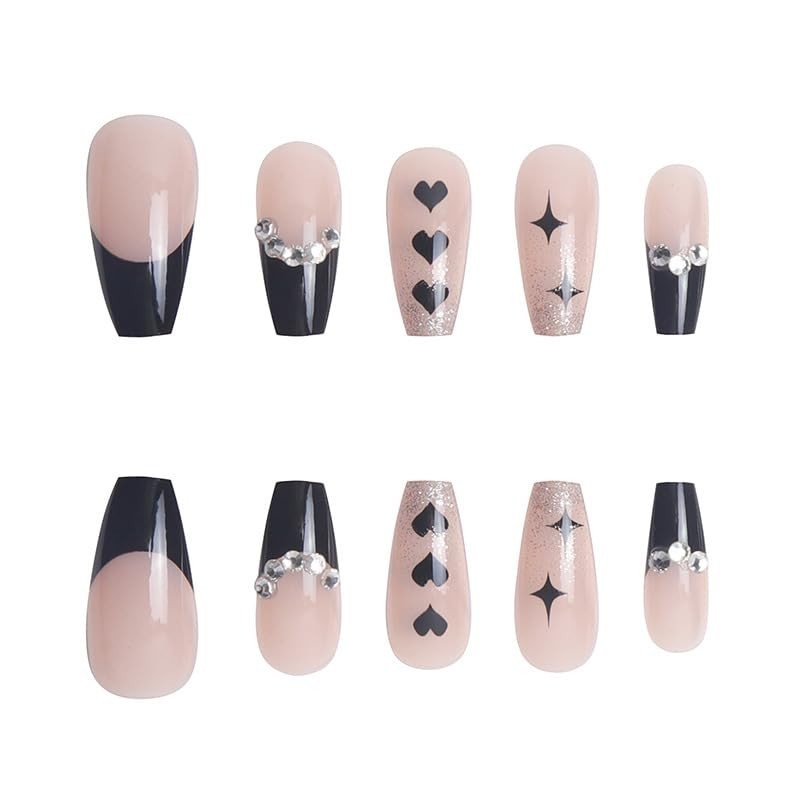 Secret Lives Acrylic Press on Nails Reusable Artificial Designer Fake Nails 24