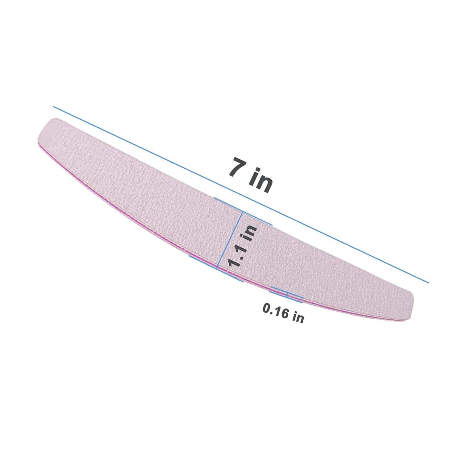 100 Pcs Nail Files 100/180 Grit Emery Boards for Acrylic & Natural Nails, Double