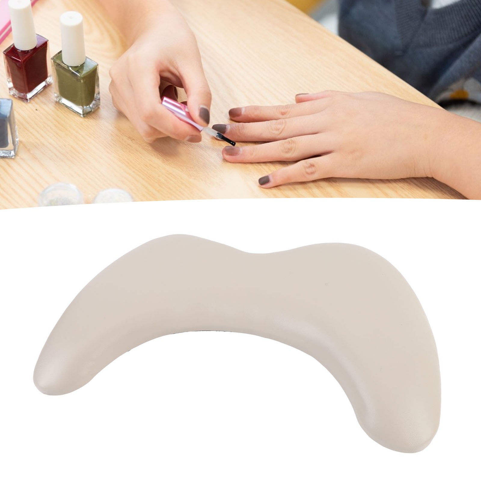 U Shape Manicure Hand Pillow Elegant Arm Rest For Nails Tech PU Leather For DSO