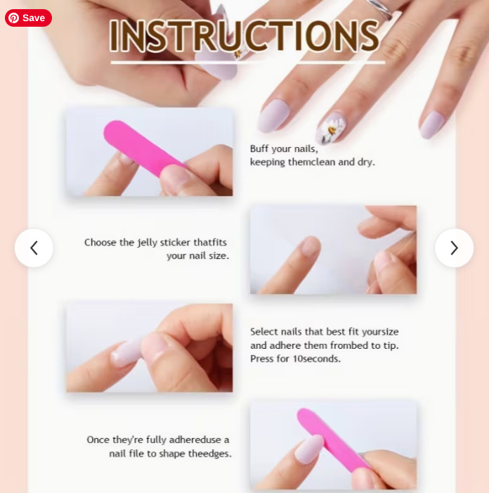 A Set of 24 White Almond-Shaped Press-On Nails, 1 Pack Left, Low Price, Buy Now.