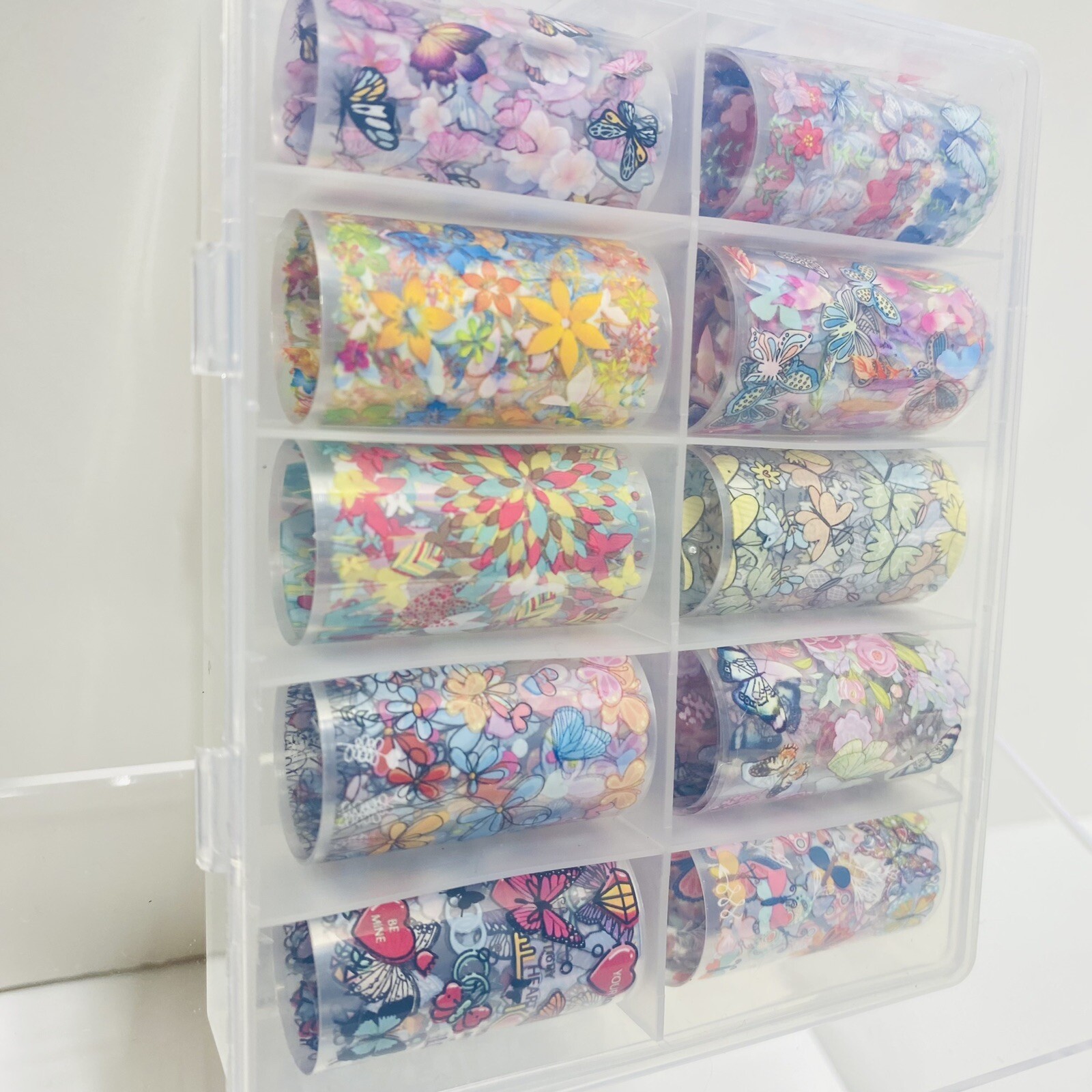 10 Rolls Nail Transfers Deco Art For Nails in Case Brand New
