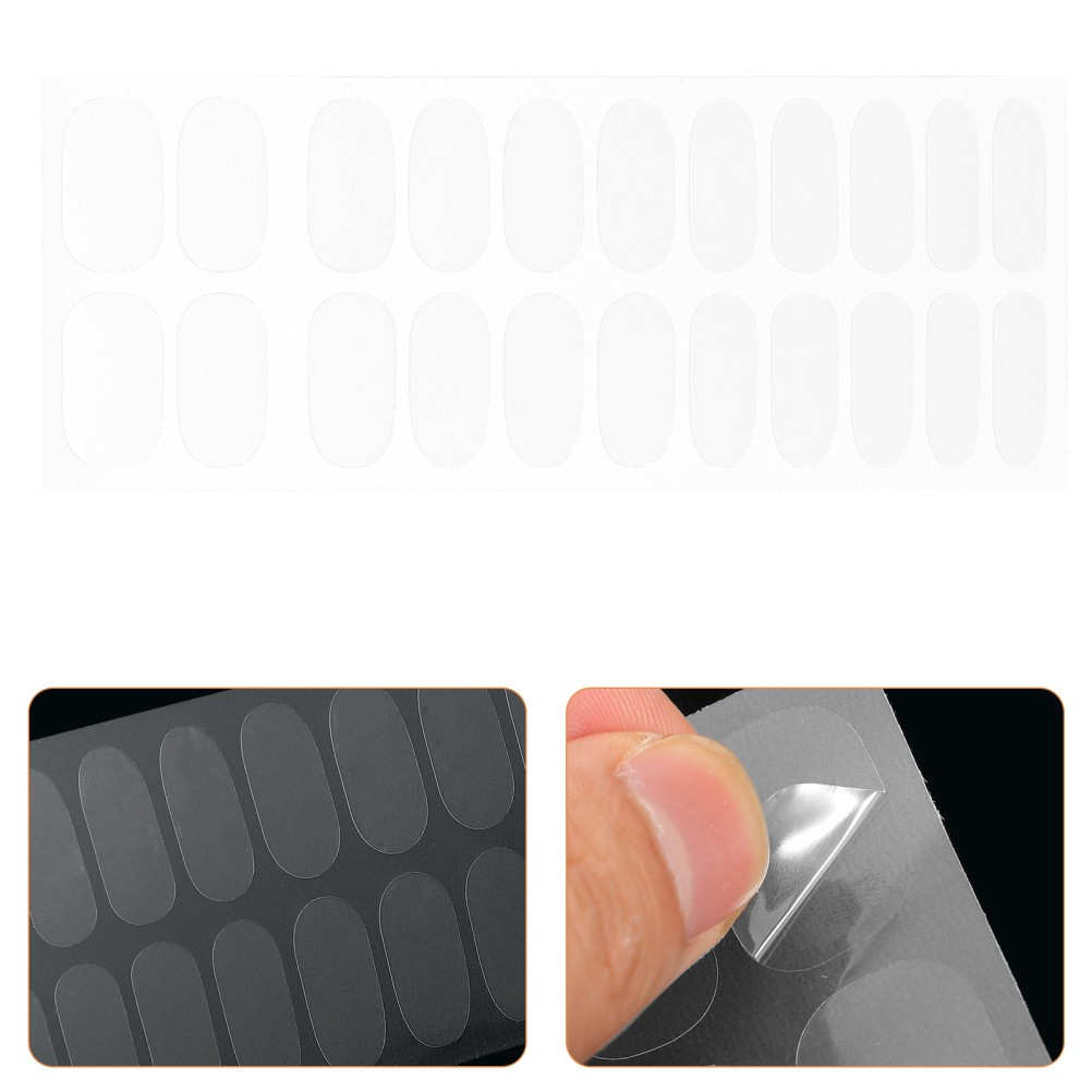 6 Packs Durable Nail Gel Wraps Transparent Strips for Nail Art Protection