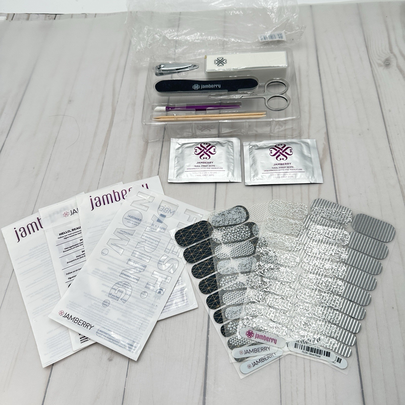 Jamberry Mini Heater Nail Wrap Starter Kit Open Box Unused Wraps Tools Lot