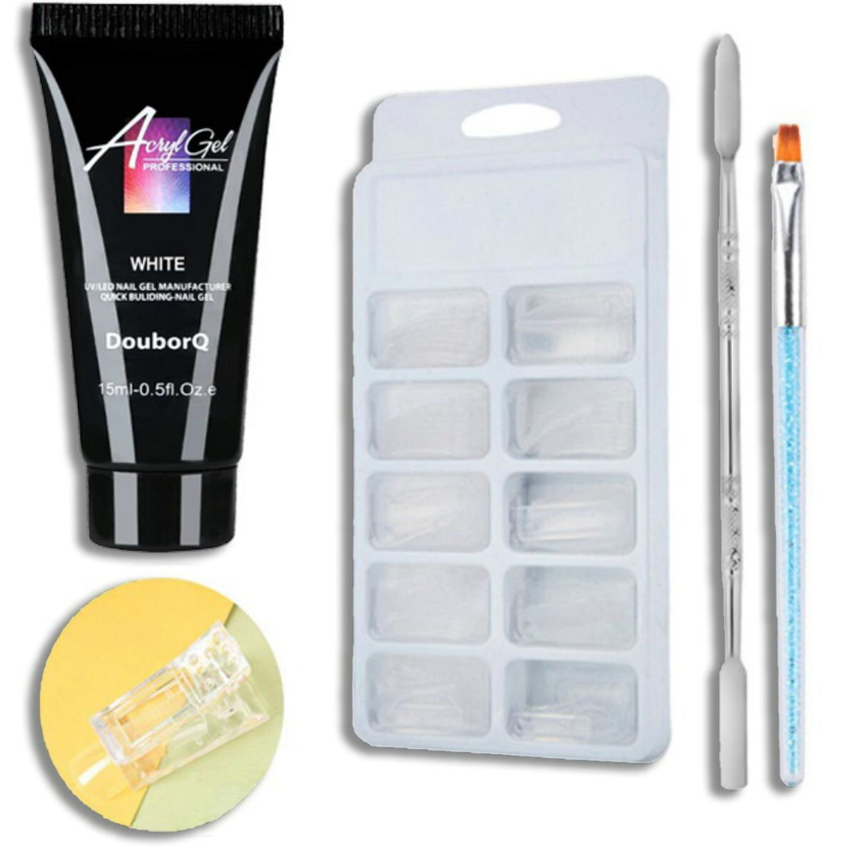 Acryl Gel Nail Extension Builder Poly Gel Nails Fake Nails Nail Forms Kit