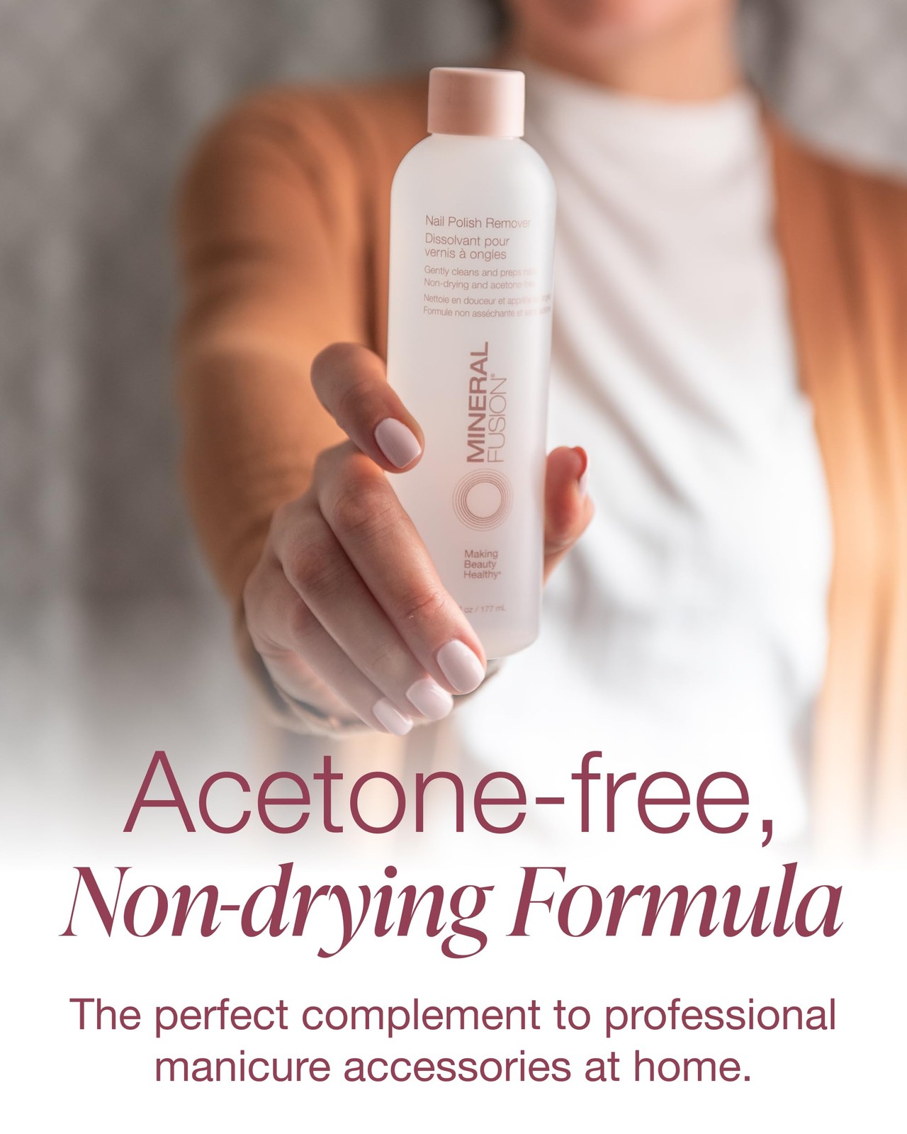 Mineral Fusion Acetone-Free Nail Polish Remover – 6 Fl Oz (Pack of 2), White