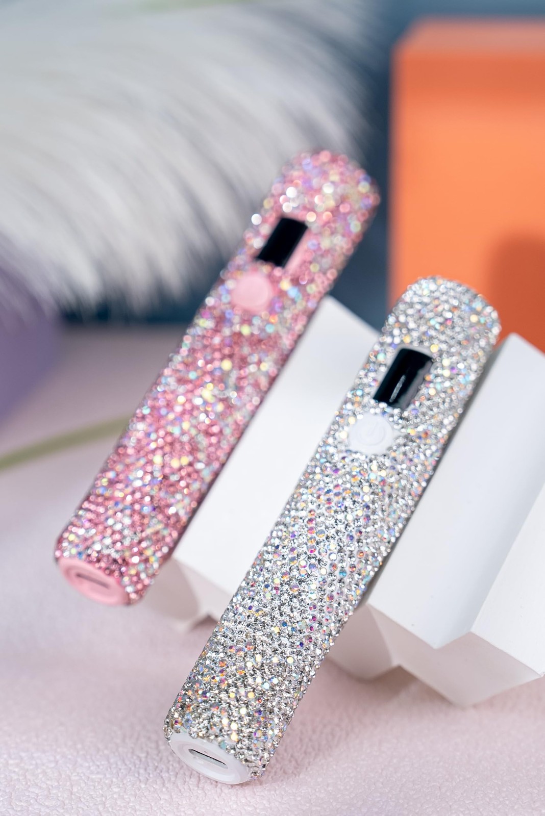 Handheld UV Light with Sparkly Rhinestones, 3W Portable LED Nail Lamp, Wirele…