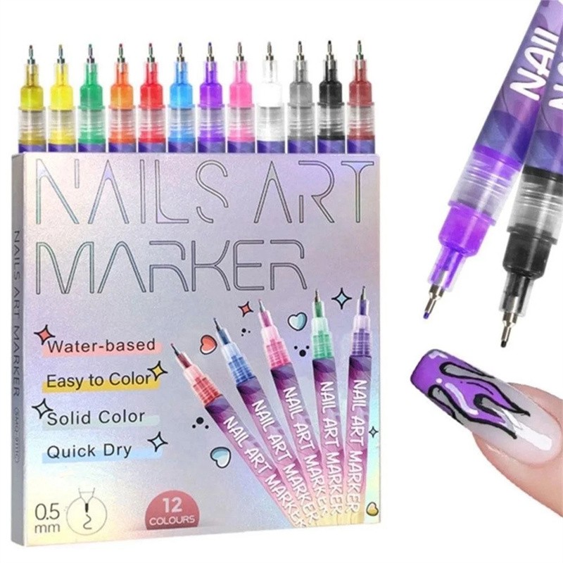 Nail Art Pens Markers Kit – for Girls Women Kids Beginners DIY Painting Nails