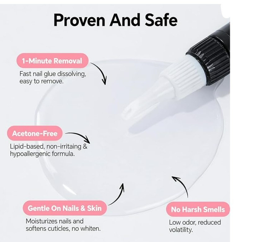 Luckyfairy Nail Glue Remover: Tool-Free Press on Remover Pen