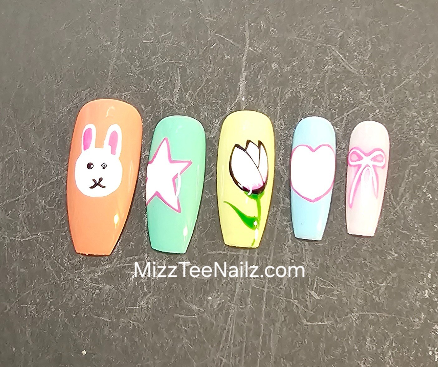 Press-On Nail Set #54: 2000’s Spring