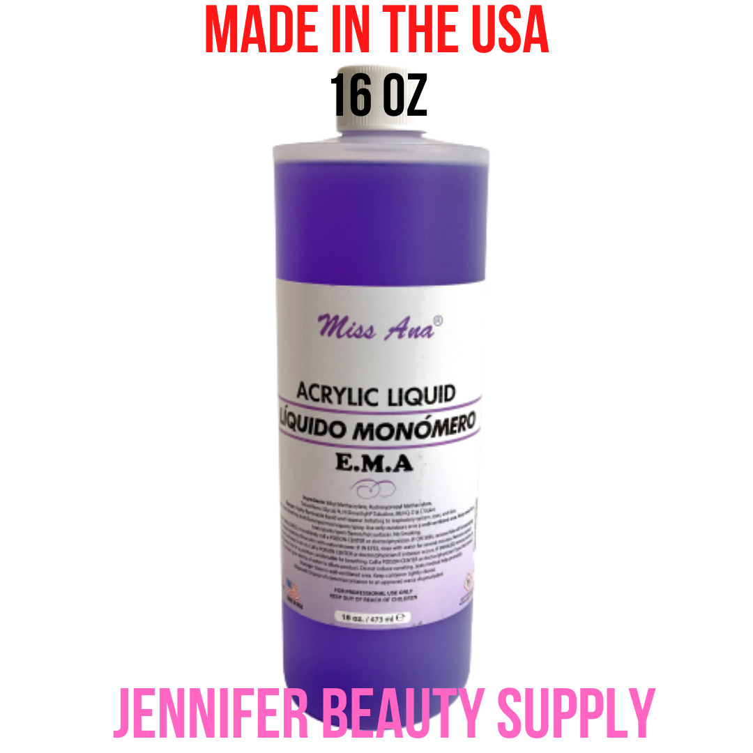 MISS ANA ACRYLIC LIQUID MONOMER & POWDER ACRYLIC NAIL SYSTEM 16 OZ EMA LIKE MIA
