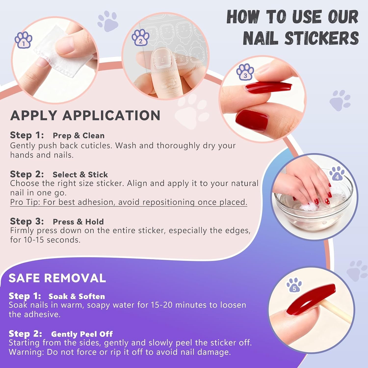XS Non-Toxic Nail Adhesive Tabs for Kids | 480 PCS Extra Strong Sticky Tabs f…