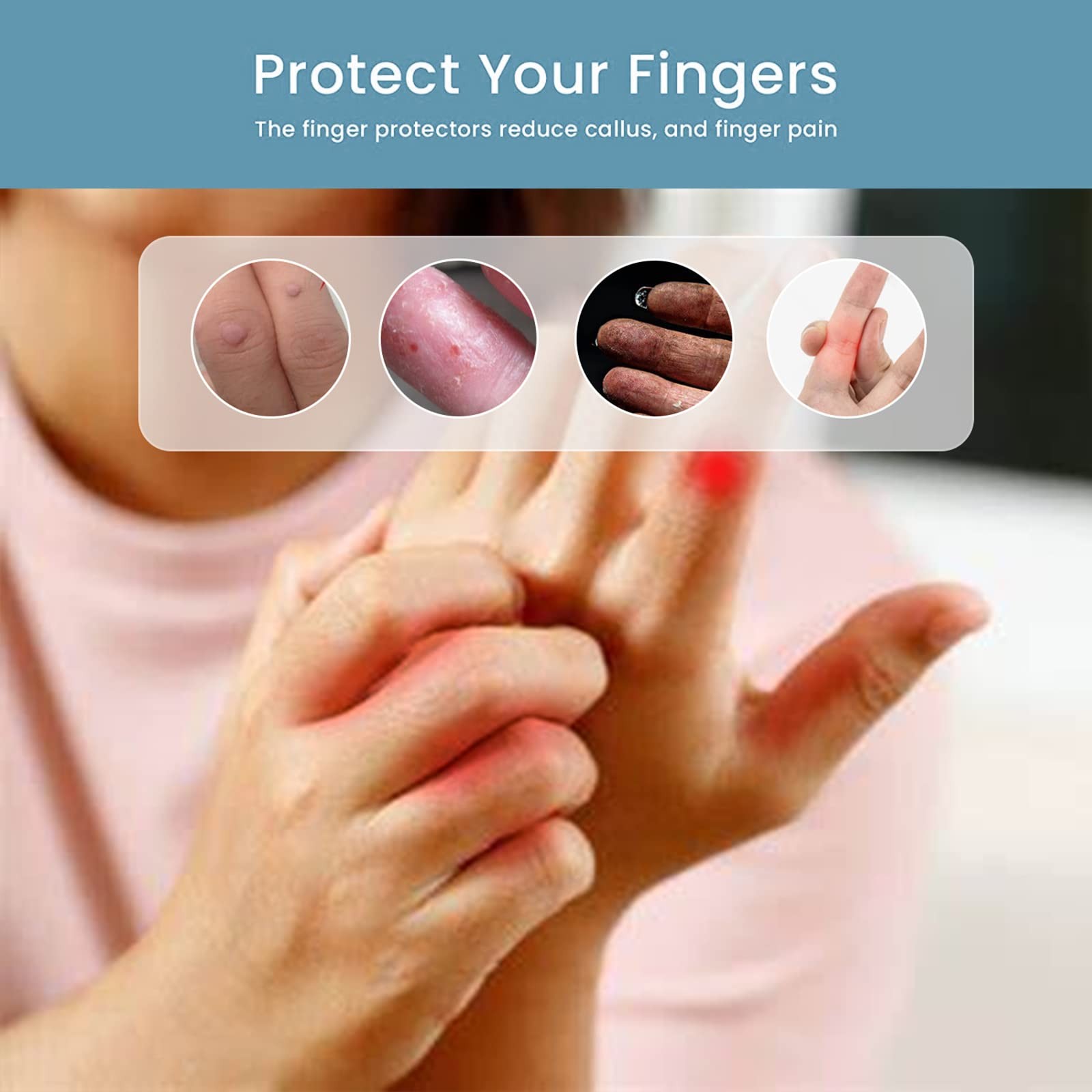 ZXFUTURE 20 PCS Gel Finger Sleeve Protectors, Trigger Finger Pain Silicone Fi…