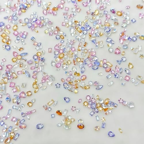 150pcs Colorful Zircon Mini Nail Rhinestones Clear Rhinestones for Nails pink