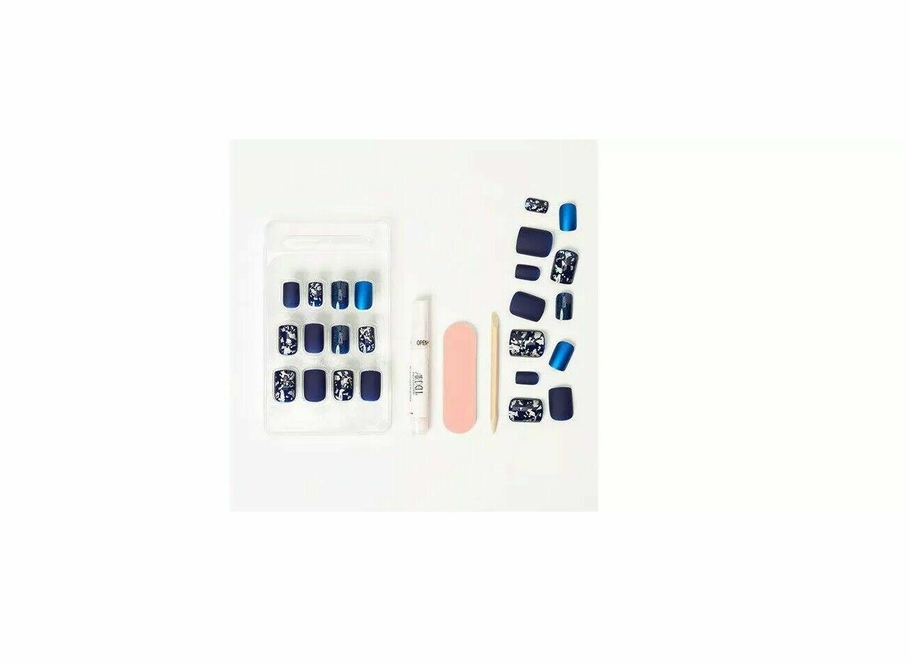 Ardell Professional Nail Addict False Nails Matte Blue 24ct Nails Design Premium
