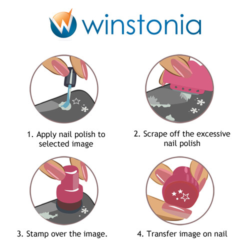 Winstonia Nail Art Stamping Plates Set Stamp Manicure 4TH GEN Template Disc Gel