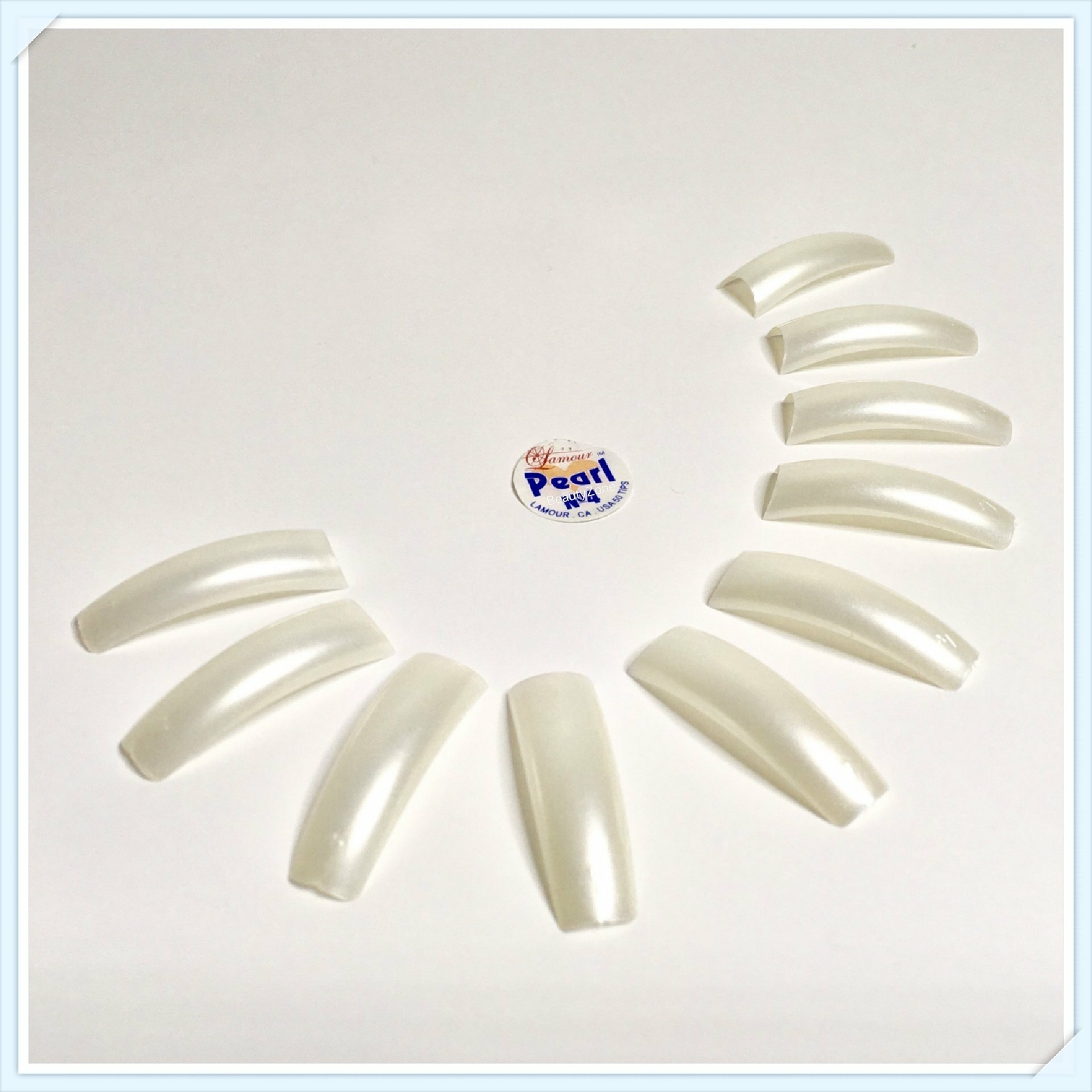 Lamour Nail Tips Pearl – 50ct/bag – (CHOOSE FROM SIZE 0-10) *