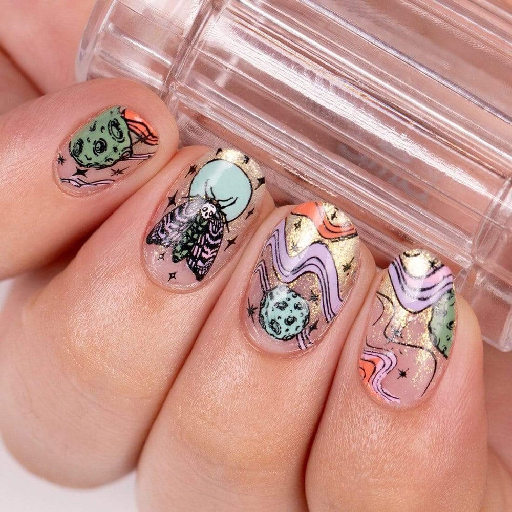 Maniology nail stamping plate BMXL-223 GLITTERFINGERS