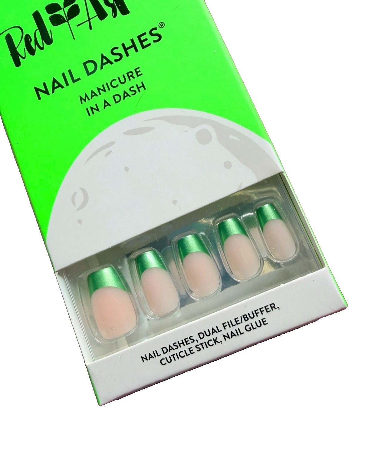 Red Aspen Press On Nail Dashes Griselda Goes Out With Ghouls Medium Coffin NIB
