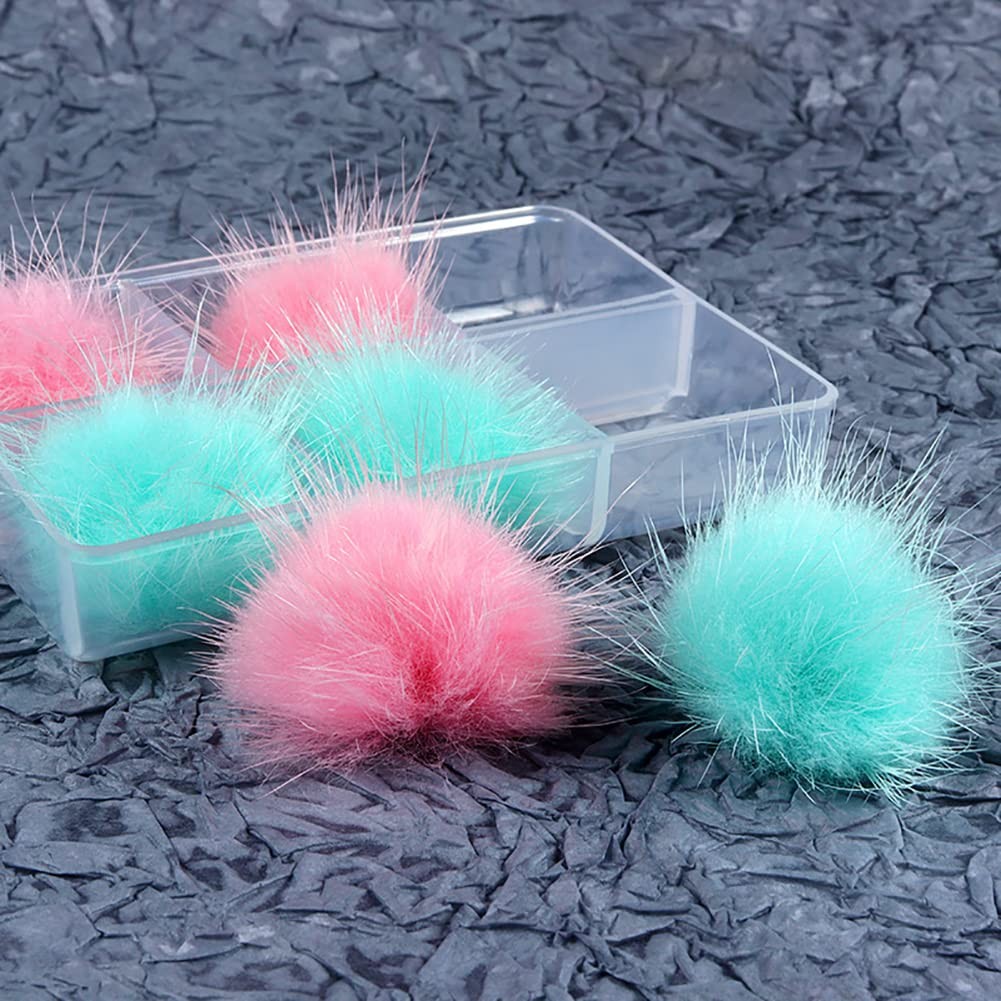 12 Pcs 3D Nail Pom Balls Fluffy Balls Nail Charms Magnetic Nail Pom Pom Detac…