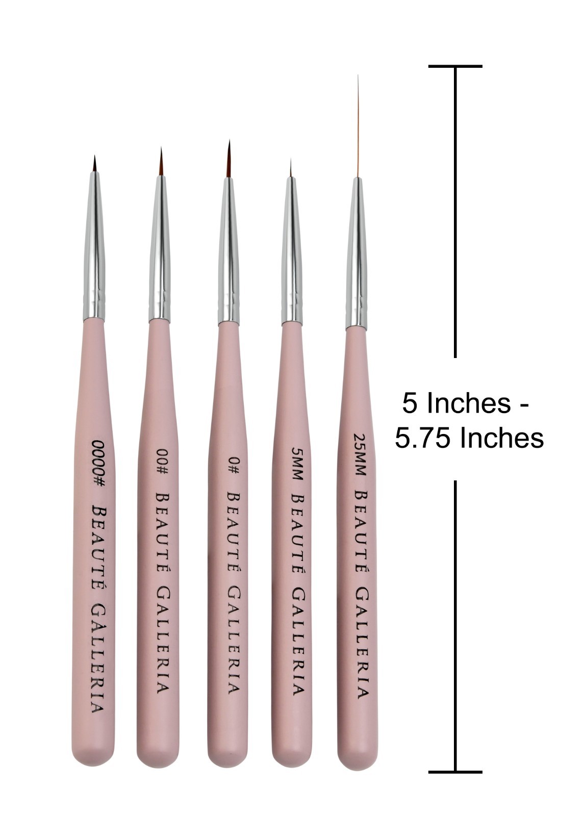 5pcs Nail Art Liners Striping Brushes Fine Line Drawing Detail Painting Blending