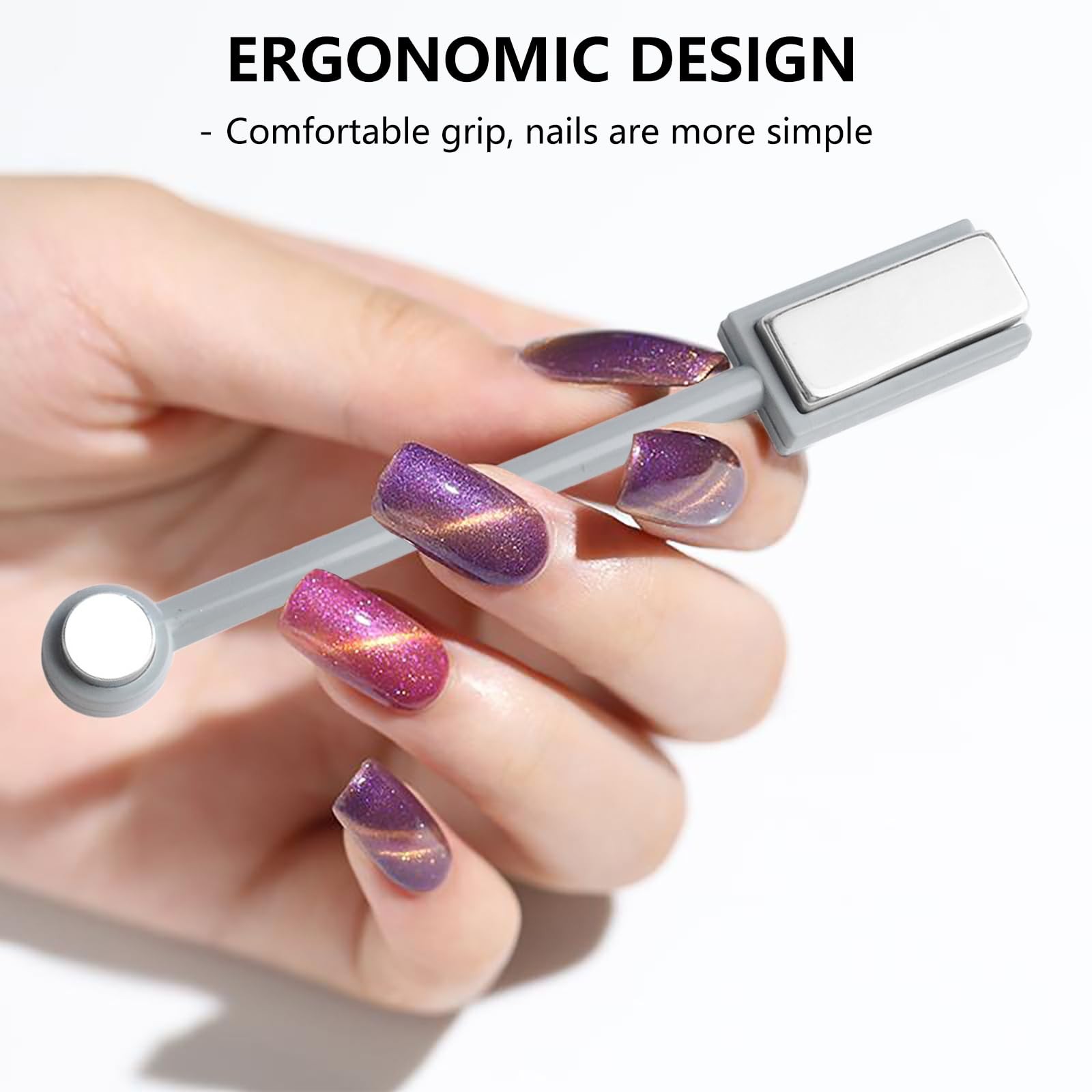 6Pcs Cat Eye Nail Magnet Stick, Double Head Cateye Magnet for Nails, Cat Eye …
