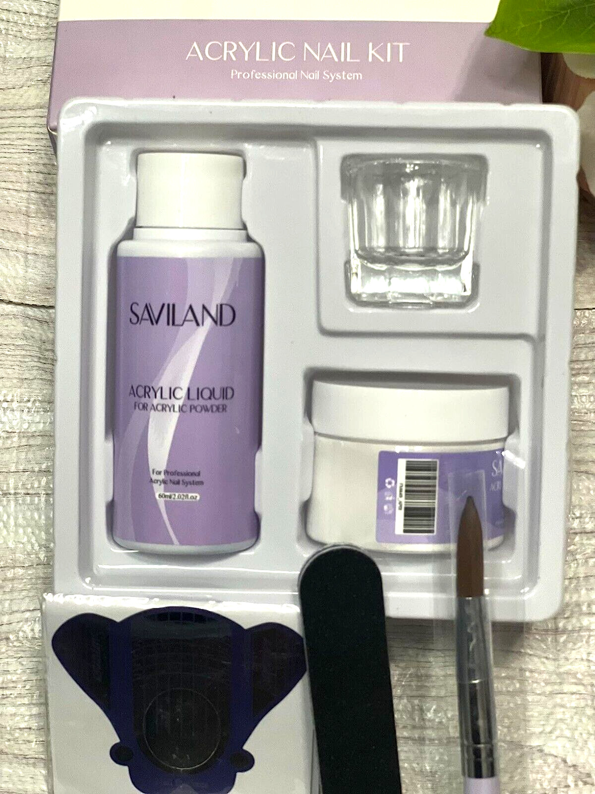 Acrylic Nail Kit 30g Clear Powder & 60ml Liquid Set With Nail Brush Extension