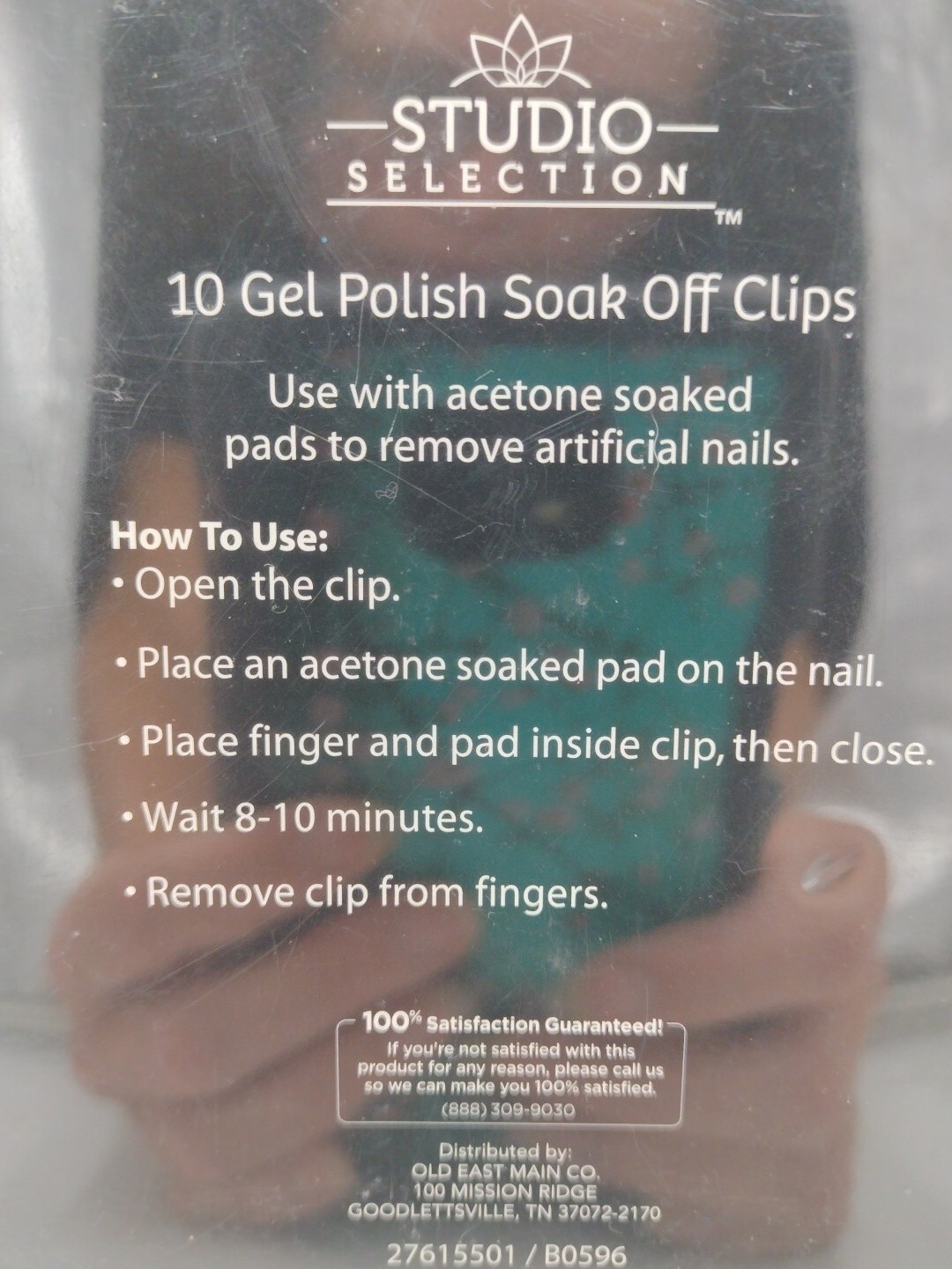 Studio Selection 10 Pink Gel Polish Soak Off Clips