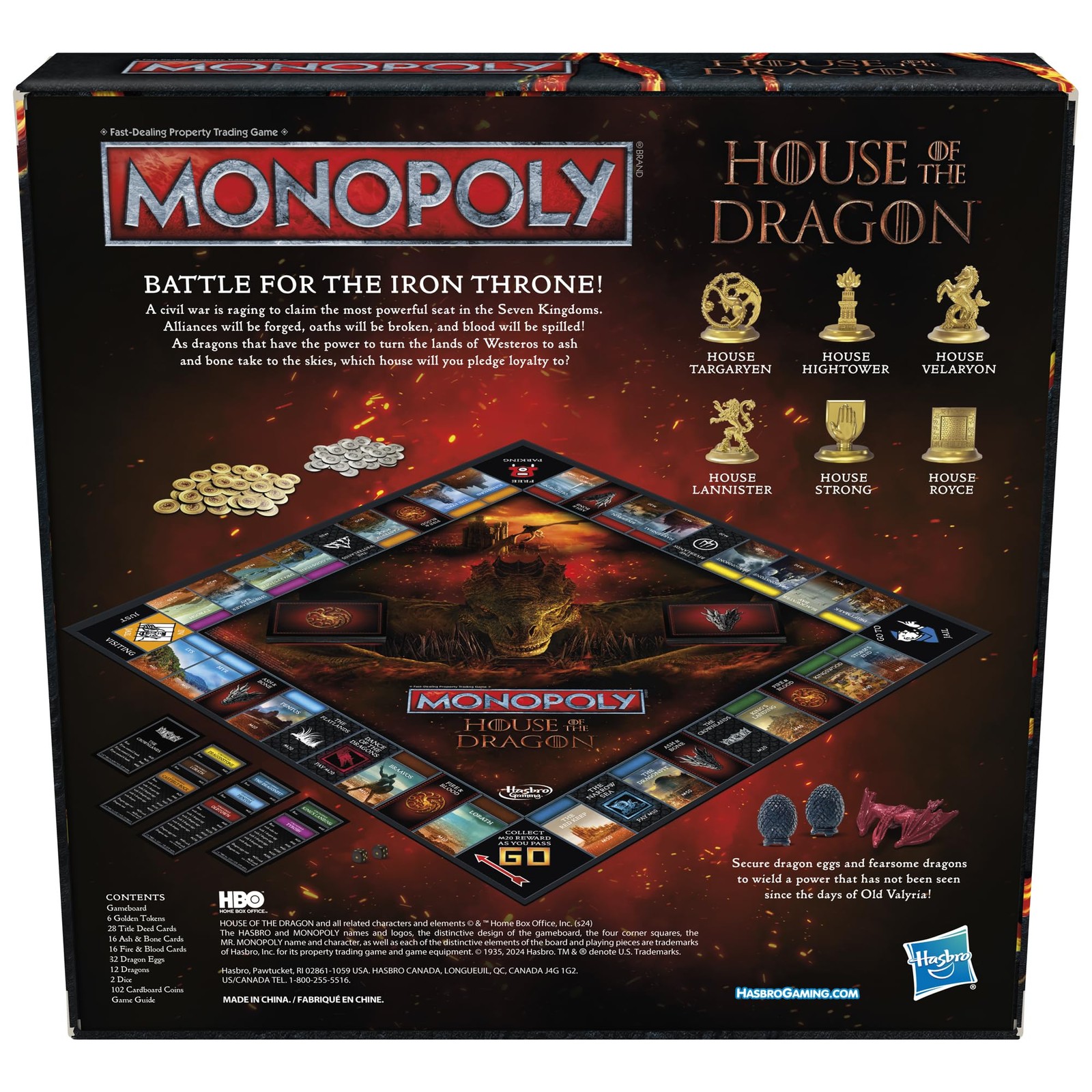 Monopoly House of the Dragon 2.48 inches x 11.496 inches, Not Applicable