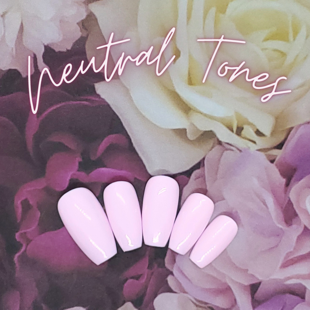 #02 Soft Pink Purple Press On Nails | Handmade | Hard Gel Glue On Nails