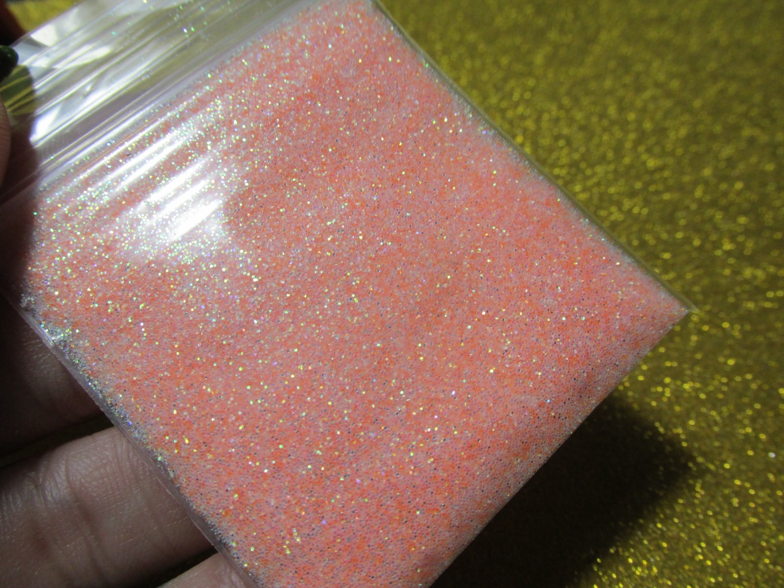 Glow in the dark Iridescent pastels glitter nail art