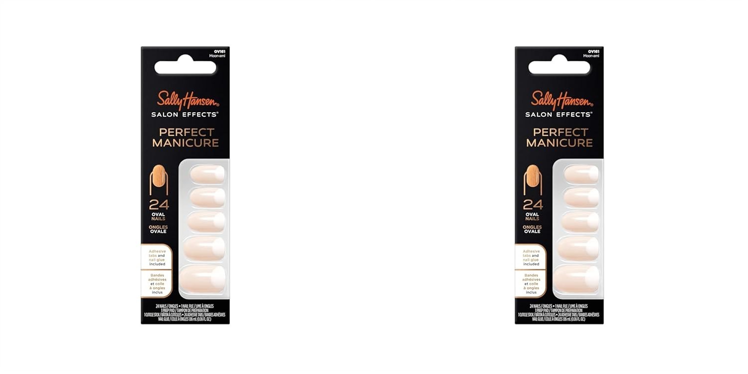 2-Pack Sally Hansen Salon Effects Perfect ManicureMoon-ami OV161, 48 Nails Total